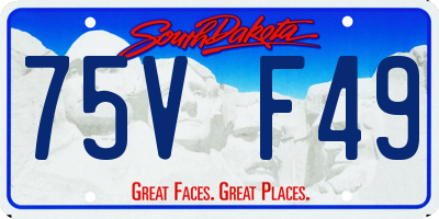 SD license plate 75VF49