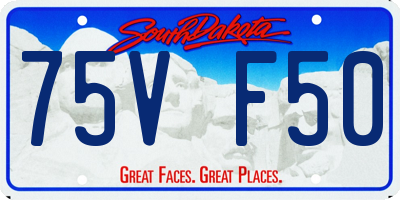 SD license plate 75VF50