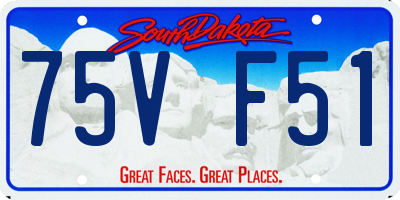 SD license plate 75VF51