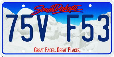 SD license plate 75VF53