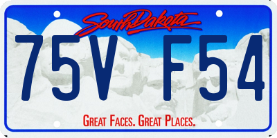 SD license plate 75VF54