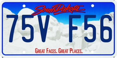 SD license plate 75VF56
