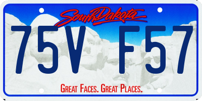 SD license plate 75VF57