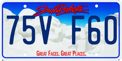 SD license plate 75VF60