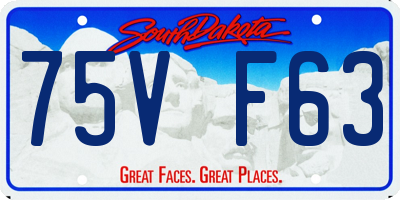 SD license plate 75VF63