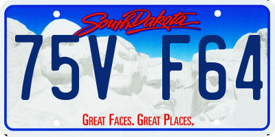 SD license plate 75VF64