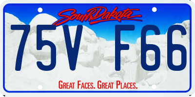 SD license plate 75VF66