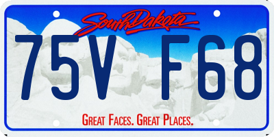 SD license plate 75VF68
