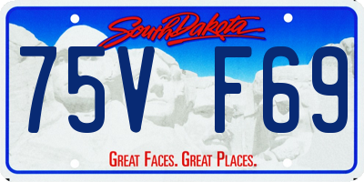 SD license plate 75VF69