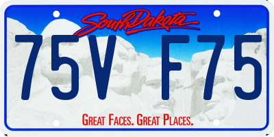 SD license plate 75VF75