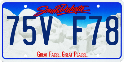 SD license plate 75VF78
