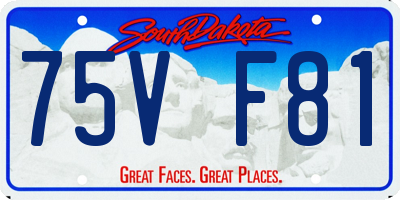 SD license plate 75VF81