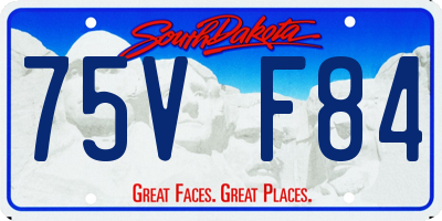 SD license plate 75VF84