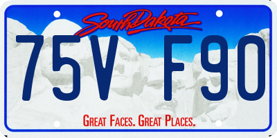 SD license plate 75VF90
