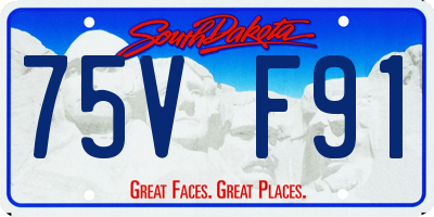 SD license plate 75VF91