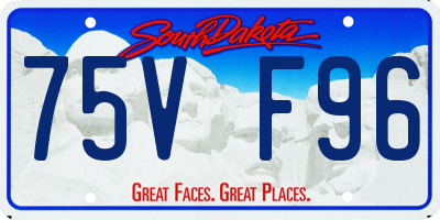 SD license plate 75VF96