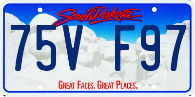 SD license plate 75VF97