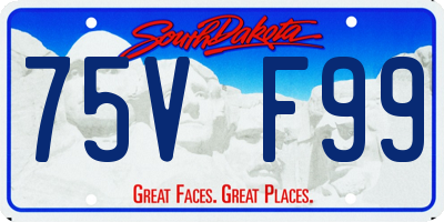 SD license plate 75VF99