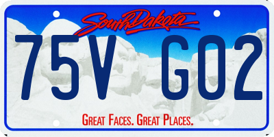 SD license plate 75VG02