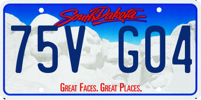 SD license plate 75VG04