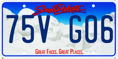 SD license plate 75VG06