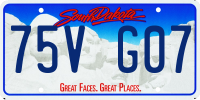 SD license plate 75VG07