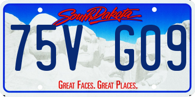 SD license plate 75VG09