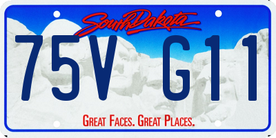 SD license plate 75VG11