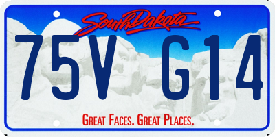 SD license plate 75VG14