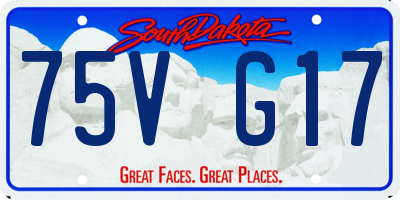 SD license plate 75VG17