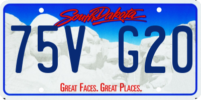 SD license plate 75VG20