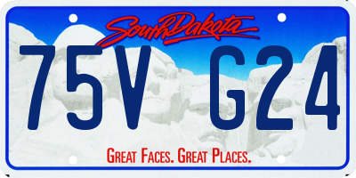 SD license plate 75VG24