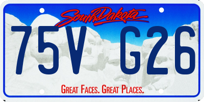 SD license plate 75VG26