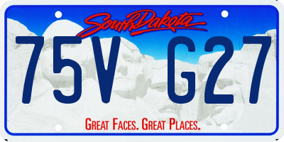 SD license plate 75VG27