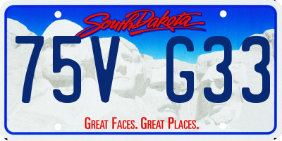 SD license plate 75VG33