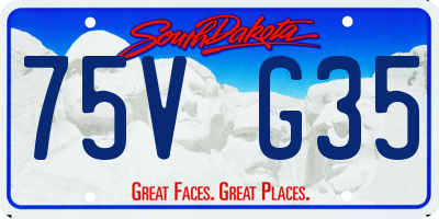 SD license plate 75VG35
