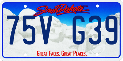 SD license plate 75VG39