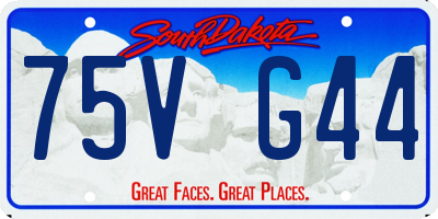 SD license plate 75VG44