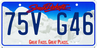 SD license plate 75VG46
