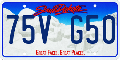 SD license plate 75VG50
