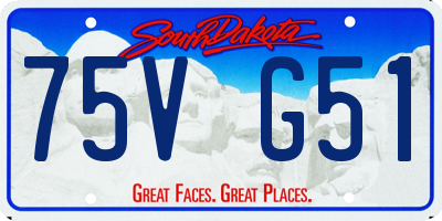 SD license plate 75VG51