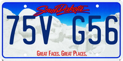 SD license plate 75VG56