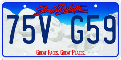 SD license plate 75VG59