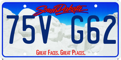 SD license plate 75VG62