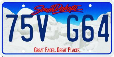 SD license plate 75VG64