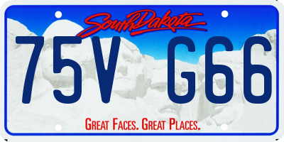 SD license plate 75VG66