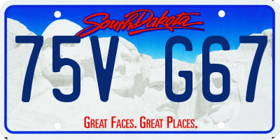 SD license plate 75VG67