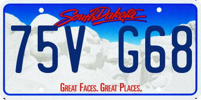 SD license plate 75VG68