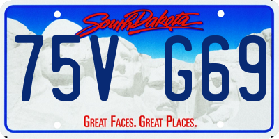 SD license plate 75VG69