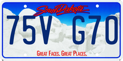 SD license plate 75VG70